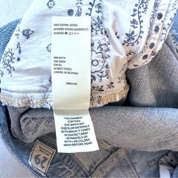 FP WE THE FREE HIGHRISE DISTRESSED BF BAGGY FIT EXPOSED BUTTON FLY RAW HEM  Sz29 - Picture 6 of 12